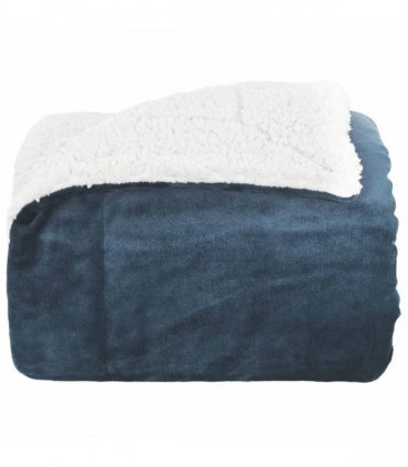 vidaXL Throw Blanket Navy Blue 220 x 240 cm Fleece — V0672002053