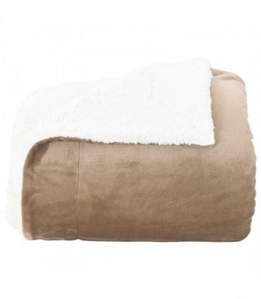 vidaXL Throw Blanket Camel 130 x 150 cm Fleece