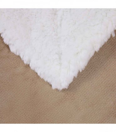 vidaXL Throw Blanket Camel 130 x 150 cm Fleece