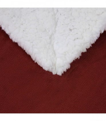 vidaXL Throw Blanket Bordeaux Red 150 x 200 cm Fleece