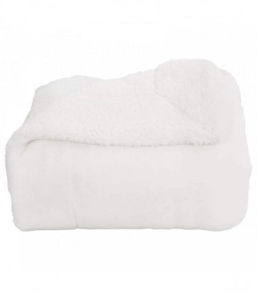 vidaXL Throw Blanket White 130 x 150 cm Fleece — V0672002059
