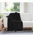 vidaXL Throw Blanket Black 130 x 150 cm Fleece — V0672002060