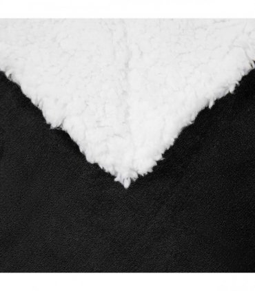 vidaXL Throw Blanket Black 130 x 150 cm Fleece — V0672002060