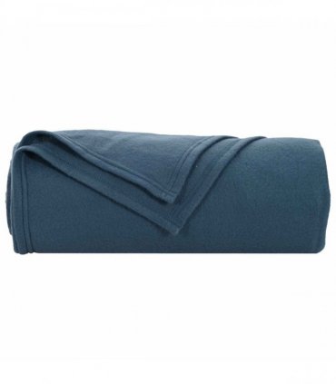 vidaXL Throw Blanket Navy Blue 170 x 130 cm Fleece — Size: 130 x 170 cm