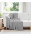 vidaXL Throw Blanket Grey 170 x 130 cm Fleece — Size: 130 x 170 cm