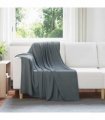 vidaXL Throw Blanket Dark Grey 170 x 130 cm Fleece — Size: 130 x 170 cm
