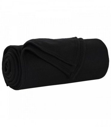 vidaXL Throw Blanket Black 200 x 150 cm Fleece — Size: 150 x 200 cm