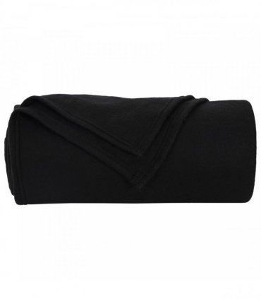 vidaXL Throw Blanket Black 200 x 150 cm Fleece — Size: 150 x 200 cm