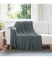 vidaXL Throw Blanket Dark Grey 200 x 150 cm Fleece — Size: 150 x 200 cm — V0672002165