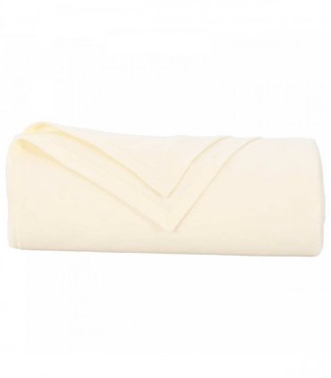 vidaXL Throw Blanket Cream 170 x 130 cm Fleece — Size: 130 x 170 cm
