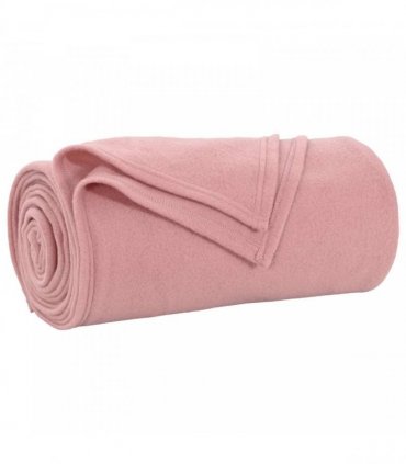vidaXL Throw Blanket Pink 240 x 220 cm Fleece — Size: 220 x 240 cm — V0672002178