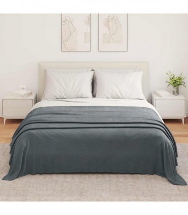 vidaXL Throw Blankets 6 pcs Dark Grey 350 x 270 cm Fleece — Size: 270 x 350 cm