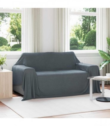 vidaXL Throw Blankets 6 pcs Dark Grey 280 x 210 cm Fleece — Size: 210 x 280 cm