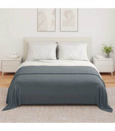 vidaXL Throw Blankets 6 pcs Dark Grey 280 x 210 cm Fleece — Size: 210 x 280 cm