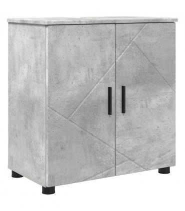 vidaXL Bathroom Furniture Set Wall-mounted 2 pcs Concrete Grey