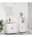 vidaXL Bathroom Furniture Set Wall-mounted 3 pcs High Gloss White