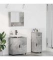 vidaXL Bathroom Furniture Set with Drawer 3 pcs Concrete Grey