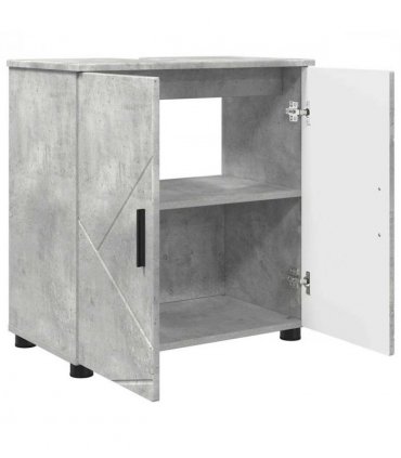 vidaXL Bathroom Furniture Set with Drawer 3 pcs Concrete Grey
