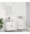 vidaXL Bathroom Furniture Set with Drawer 3 pcs High Gloss White