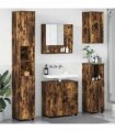 vidaXL Bathroom Furniture Set 5 pcs Smoked Oak Engineered wood & Metal
