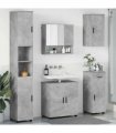 vidaXL Bathroom Furniture Set with Drawer 5 pcs Concrete Grey