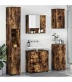 vidaXL Bathroom Furniture Set 5 pcs Smoked Oak Engineered wood & Metal — V0672002482