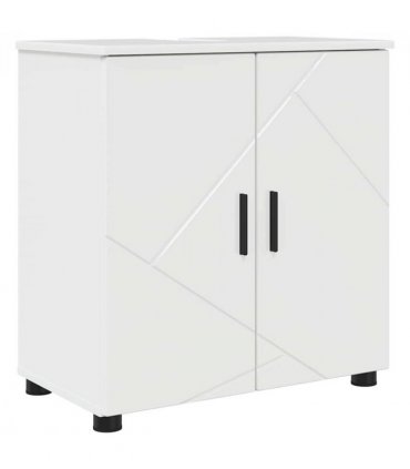 vidaXL Bathroom Furniture Set Wall-mounted 4 pcs High Gloss White — V0672002487