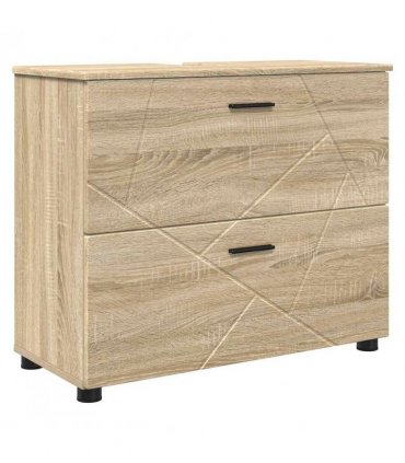 vidaXL Bathroom Furniture Set with Drawer with Shelf 2 pcs Sonoma Oak