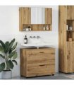 vidaXL Bathroom Furniture Set with Drawer with Shelf 2 pcs Artisan Oak