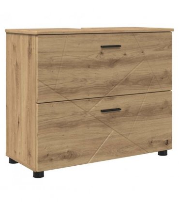 vidaXL Bathroom Furniture Set with Drawer with Shelf 2 pcs Artisan Oak