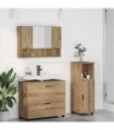 vidaXL Bathroom Furniture Set with Drawer with Shelf 3 pcs Artisan Oak