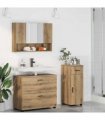 vidaXL Bathroom Furniture Set with Drawer with Shelf 3 pcs Artisan Oak — V0672002507