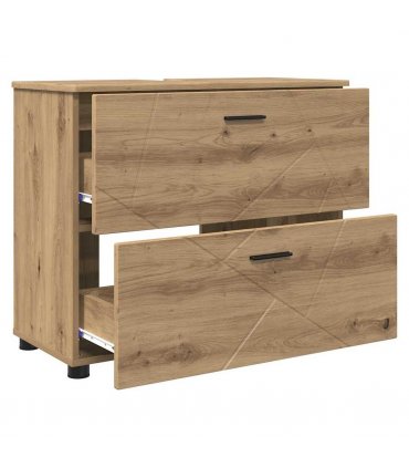 vidaXL Bathroom Furniture Set with Drawer with Shelf 3 pcs Artisan Oak — V0672002507
