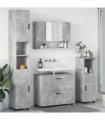 vidaXL Bathroom Furniture Set with Drawer 4 pcs Concrete Grey — V0672002510