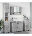 vidaXL Bathroom Furniture Set with Drawer 4 pcs Concrete Grey — V0672002517