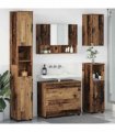 vidaXL Bathroom Furniture Set 5 pcs Old Wood Engineered Wood and Metal