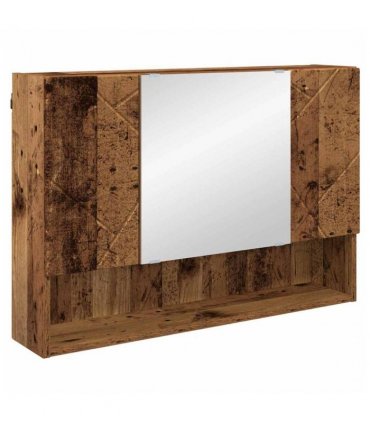 vidaXL Bathroom Furniture Set 5 pcs Old Wood Engineered Wood and Metal