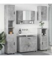 vidaXL Bathroom Furniture Set with Drawer 5 pcs Concrete Grey — V0672002524