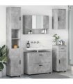 vidaXL Bathroom Furniture Set with Drawer 5 pcs Concrete Grey — V0672002525