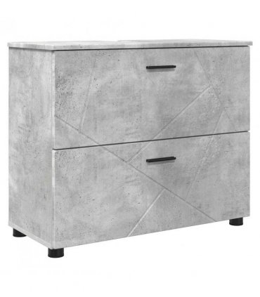 vidaXL Bathroom Furniture Set with Drawer 5 pcs Concrete Grey — V0672002525