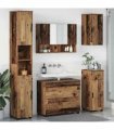 vidaXL Bathroom Furniture Set 5 pcs Old Wood Engineered Wood and Metal — V0672002528