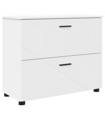 vidaXL Bathroom Furniture Set 4 pcs White Engineered Wood and Metal — V0672002533
