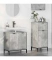 vidaXL Bathroom Furniture Set with Drawer 2 pcs Concrete Grey — V0672002535