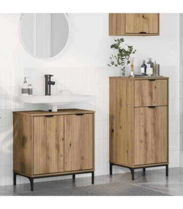 vidaXL Bathroom Furniture Set with Drawer with Shelf 2 pcs Artisan Oak — V0672002536