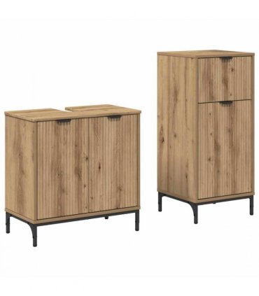 vidaXL Bathroom Furniture Set with Drawer with Shelf 2 pcs Artisan Oak — V0672002536