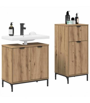 vidaXL Bathroom Furniture Set with Drawer with Shelf 2 pcs Artisan Oak — V0672002536