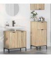 vidaXL Bathroom Furniture Set with Drawer with Shelf 2 pcs Sonoma Oak — V0672002538