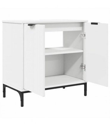 vidaXL Bathroom Furniture Set 2 pcs White Engineered Wood and Metal — V0672002539