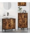 vidaXL Bathroom Furniture Set with Drawer with Shelf 2 pcs Smoked Oak — V0672002542