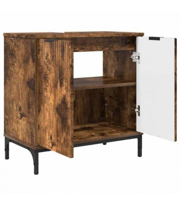 vidaXL Bathroom Furniture Set with Drawer with Shelf 2 pcs Smoked Oak — V0672002542